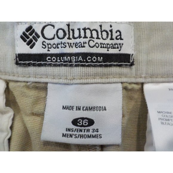Columbia 6 Pocket Gusseted Heavy Duty Tan Jeans Mens Size 36 x 33 - Picture 9 of 9